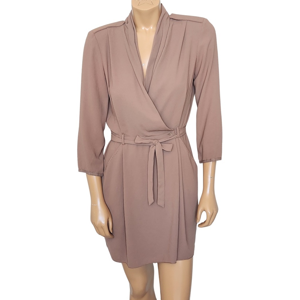 Wilfred Long Sleeve Brown Dress Size 4